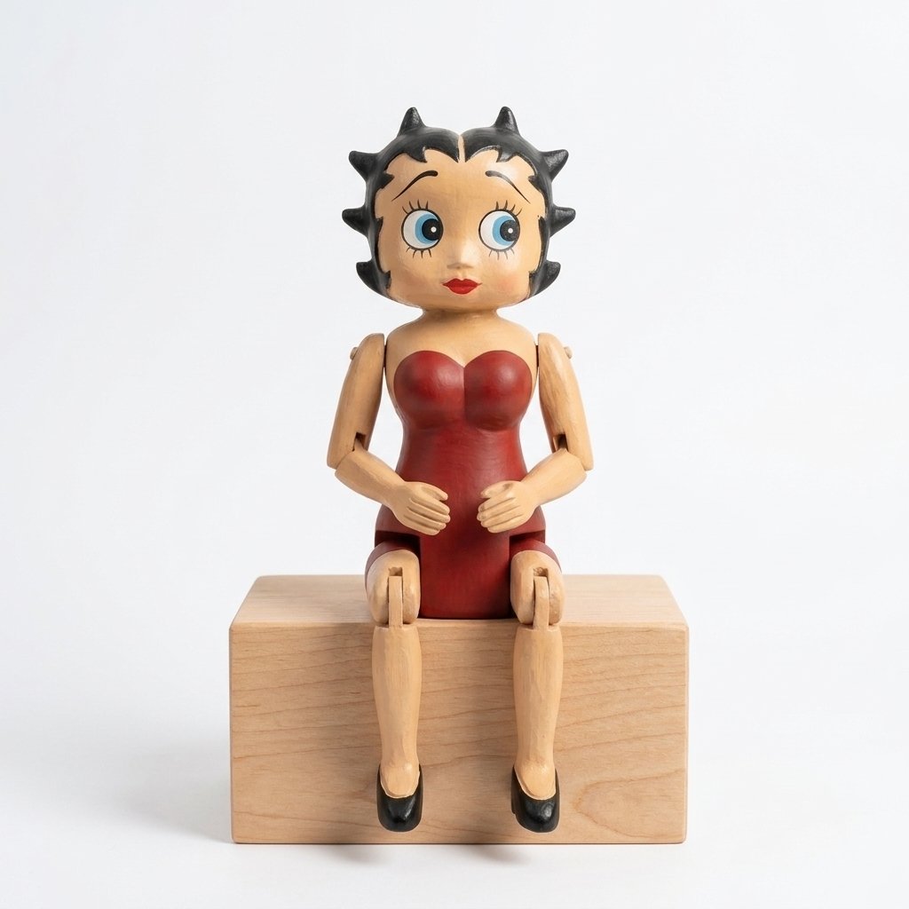 Boneka Kayu Betty Boop Shelf Sitter 25Cm
